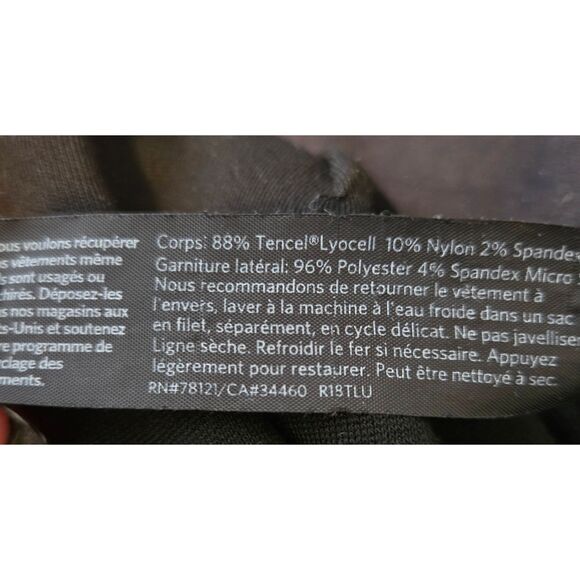 Eileen Fisher Pants Women's Size Large Black Tencel Stretch Trouser Career - Picture 5 of 5